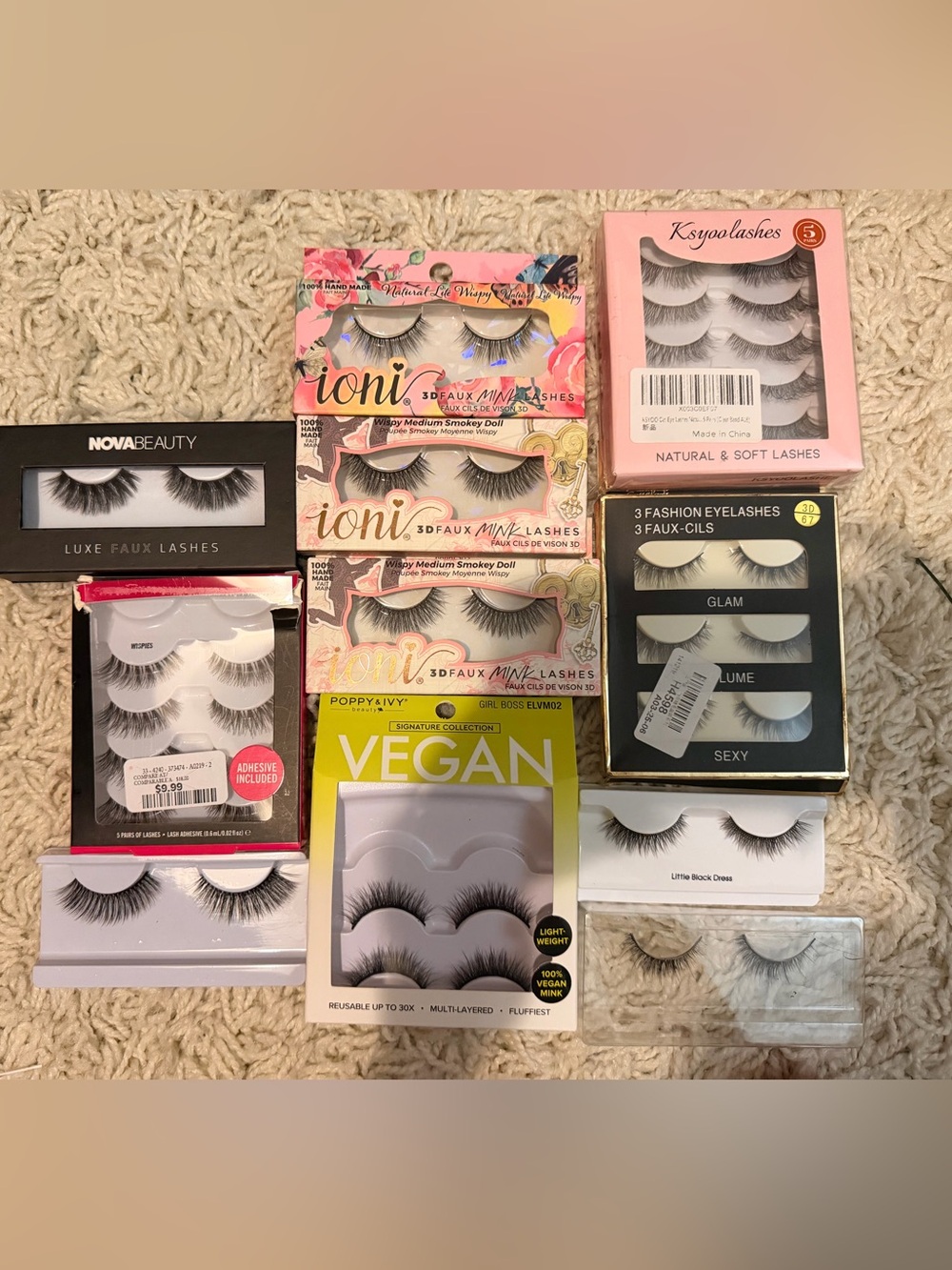 IONI & Vegan False Eyelash Set - Black